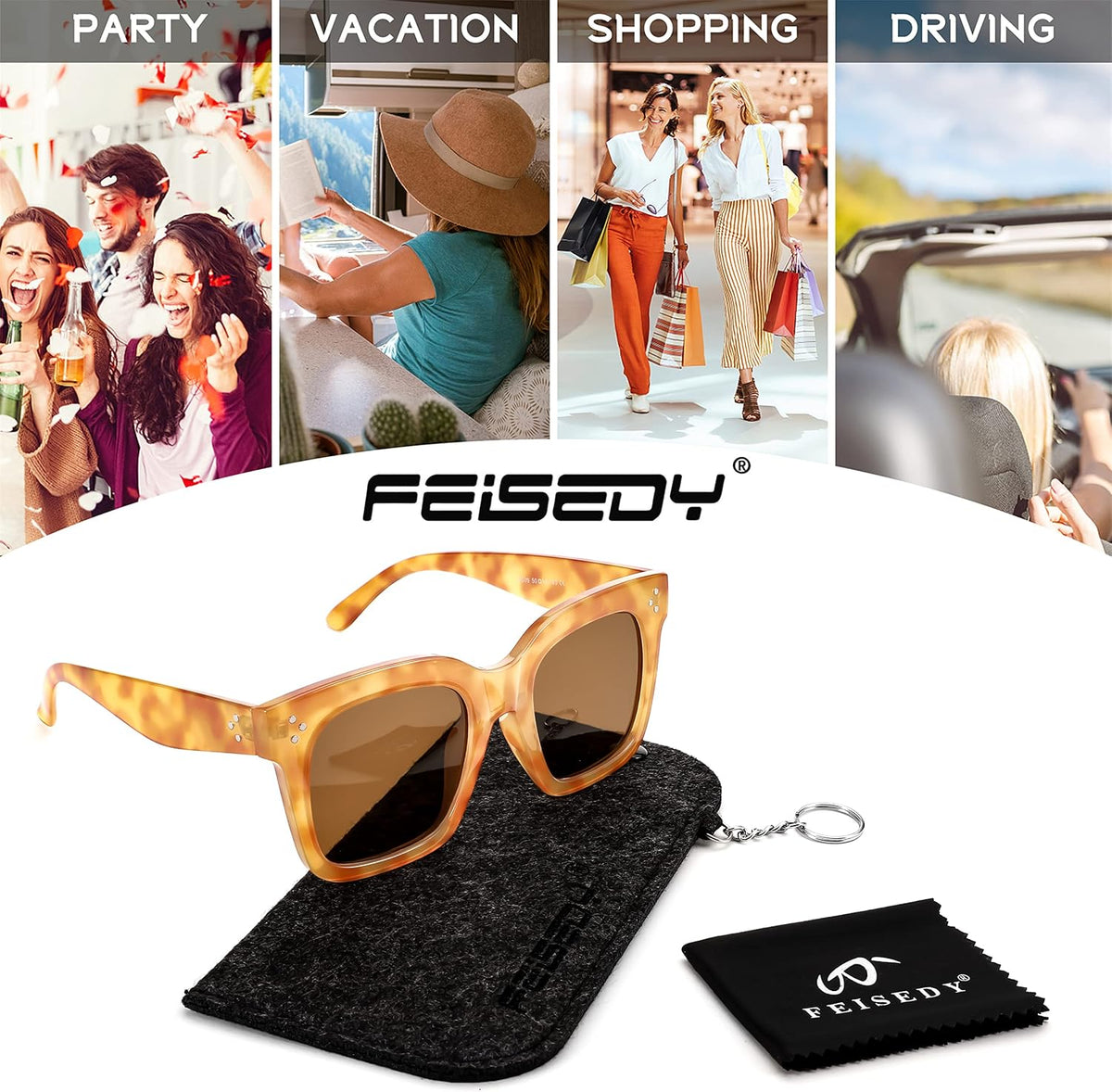 ÉÌƷͼƬ 61 | B07Q31N6CH | FEISEDY Vintage Butterfly Sunglasses Designer Luxury Sun Glasses B2486