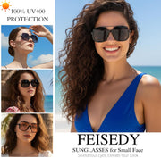 ÉÌƷͼƬ 11 | B0GXYGJLHV | FEISEDY Retro Square Aviator Sunglasses for Women Men Y2K Oversized B0432
