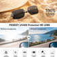 商品图片 3 | B0GX6FSM23 | FEISEDY Retro Rimless Rectangle Y2K Tinted Sunglasses for Women Men B0423