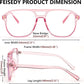 商品图片 28 | B0C6ZZXZ3F | FEISEDY Blue Light Glasses for Women Men Oversized Pilot Lightweight B2866