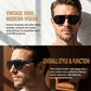 商品图片 11 | B0DSH2BVX5 | FEISEDY Polarized Aviator Sunglasses Men Women, Retro 70s Style Design - UV400 Protection, Driving & Daily Wear B0203