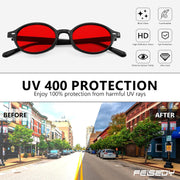 ÉÌƷͼƬ 27 | B0DTHVTKB5 | FEISEDY Retro Oval Sunglasses for Women 90s Narrow Round Lightweight Shades Y2k Trendy Sunnies B1171
