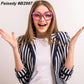 商品图片 15 | B0CQ26NQZS | FEISEDY Oversized Blue Light Blocking Glasses Women Men Retro Big Round Frame Eyewear Clear Lens Computer Glasses B2997