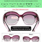 商品图片 4 | B0GRVLVZYS | FEISEDY Women's Polarized Wrap-Around Fit Over Sunglasses with Rhinestones, Anti-Glare Driving Sun Glasses B0362