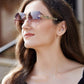 商品图片 26 | B083VRLS2Q | FEISEDY Classic Rimless Sunglasses Women Metal Frame Diamond Cutting Lens Sun Glasses B2567