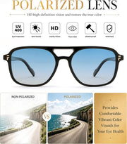 ÉÌƷͼƬ 4 | B0H2V9BFS5 | FEISEDY Retro Polarized Aviator Square Sunglasses for Women Men UV400 B0357