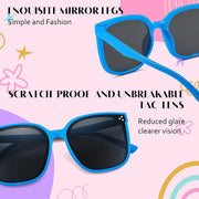 ÉÌƷͼƬ 25 | B0B3WPR65R | FEISEDY Kids Polarized Square Sunglasses for Boys Girls Vintage Shades UV Protection Trendy Classic Style Sun Glasses B2316
