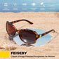 商品图片 33 | B0FZKDK786 | FEISEDY Polarized Sunglasses for Women Classic Vintage UV400 Shade | Trendy Square Wraparound Ladies Sun Glasses B0309
