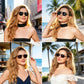 商品图片 4 | B0FQ4Y7FV6 | FEISEDY Polarized Aviator Sunglasses for Women Men Square TAC Lens B0329 | UV400 protection, Lightweight, Military-grade durability, Spring temples, Climate Pledge Friendly, Driving, Beach