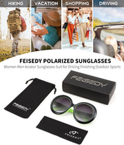 ÉÌƷͼƬ 25 | B0C7ZVD4MD | FEISEDY Oval Oversized Trendy Sunglasses Women Men Stylish Retro Big Frame Vacation Sun Glasees UV400 Protection B0017