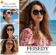 ÉÌƷͼƬ 18 | B0GXYGJLHV | FEISEDY Retro Square Aviator Sunglasses for Women Men Y2K Oversized B0432
