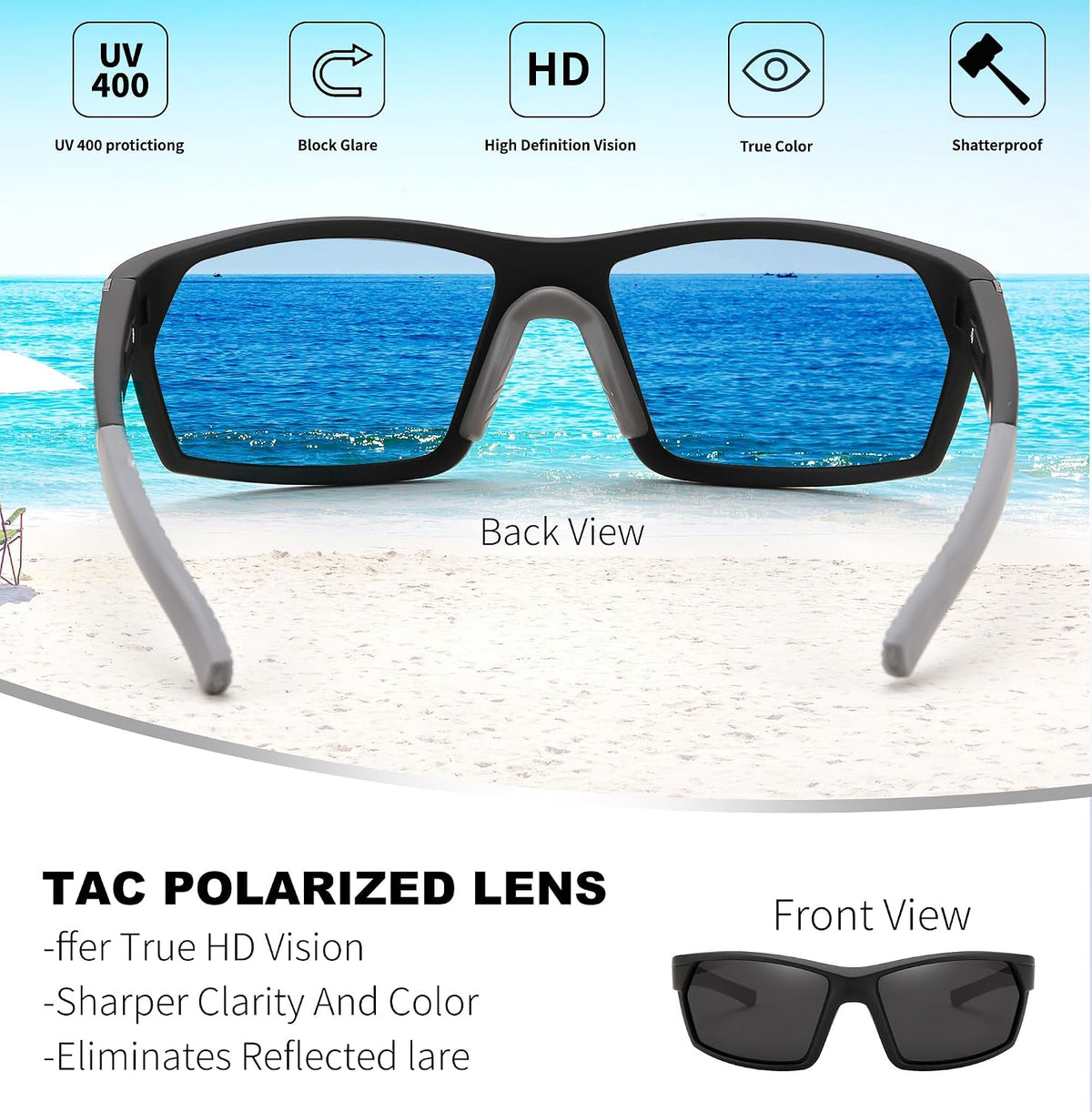 ÉÌƷͼƬ 3 | B0CWV23RCP | FEISEDY Polarized Sports Sunglasses for Men Women Youth Baseball Cycling Running Glasses UV400 Protection B0135