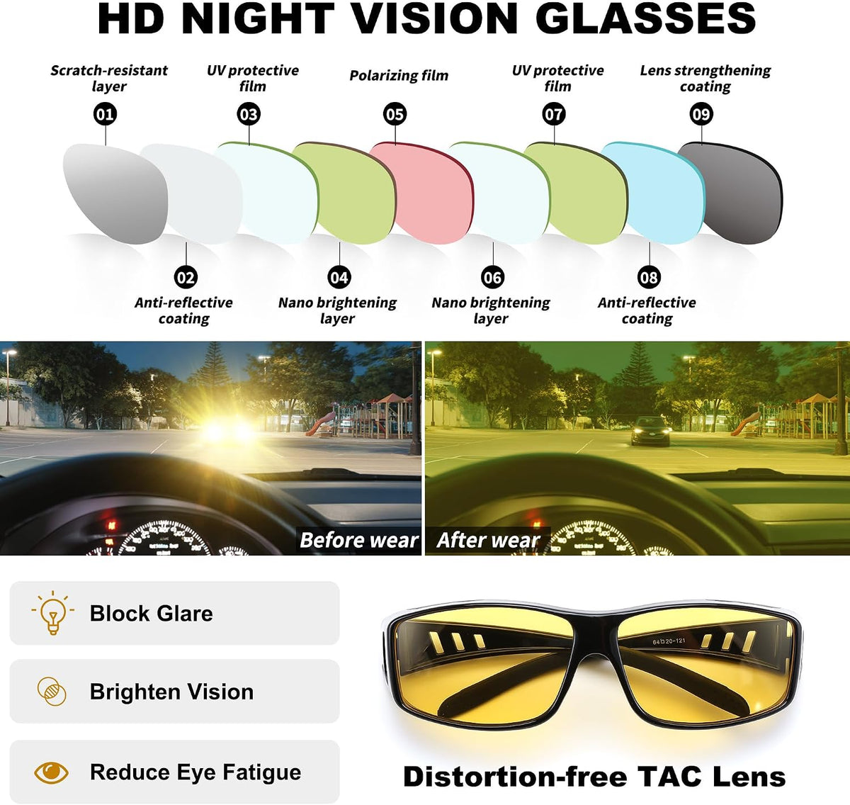 ÉÌƷͼƬ 32 | B089YRDYMP | FEISEDY Polarized Fit Over Glasses Sunglasses Men Women Wrap Around B2593