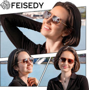 ÉÌƷͼƬ 2 | B0DSH2BVX5 | FEISEDY Polarized Aviator Sunglasses Men Women, Retro 70s Style Design - UV400 Protection, Driving & Daily Wear B0203