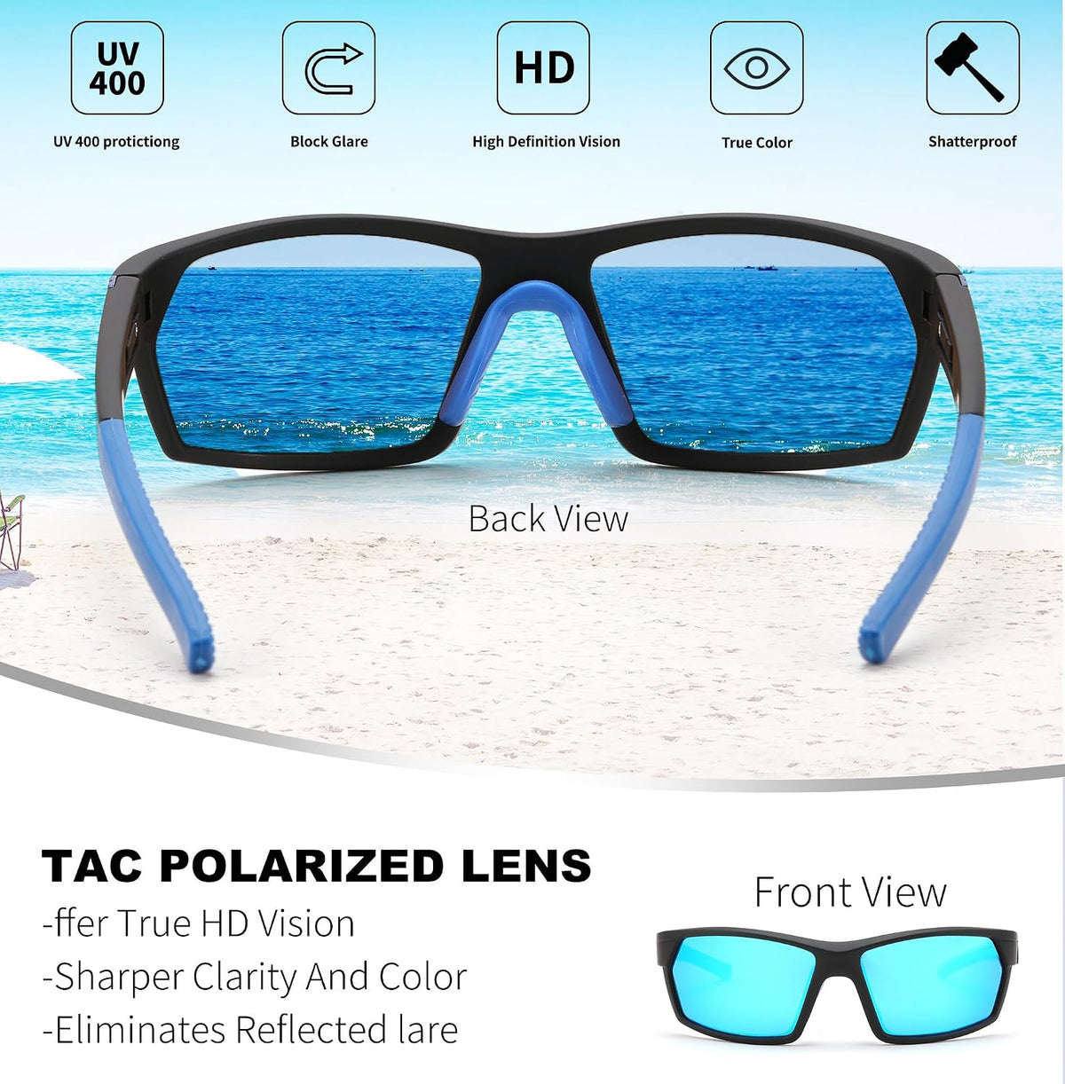 ÉÌƷͼƬ 31 | B0CWV23RCP | FEISEDY Polarized Sports Sunglasses for Men Women Youth Baseball Cycling Running Glasses UV400 Protection B0135
