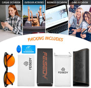 ÉÌƷͼƬ 14 | B0FQ5DRDJG | FEISEDY Orange Blue Light Blocking Glasses for Woman Men Amber Lenses Computer Gaming Glasses for Better Sleep