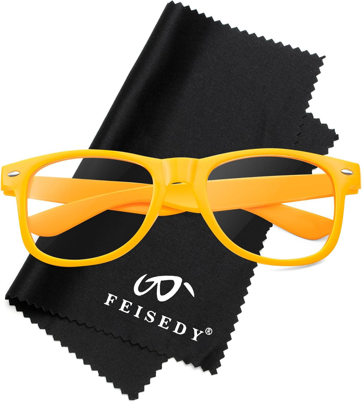 商品图片 6 | B0DSPKNSFY | FEISEDY Classic Square Eyewear Frame Clear Lens Retro Nerd Fake Glasses for Men Women Cosplay Costume Eyeglasses B0276