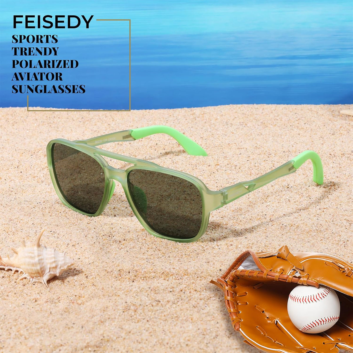ÉÌƷͼƬ 46 | B0DSVK9L2R | FEISEDY Retro Aviator Polarized Sunglasses Women Men Outdoors B0260