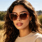 商品图片 43 | B0CNCTSQ2Z | FEISEDY Trendy Polarized Sunglasses, Oversized Irregular TR Frame for Women Men, Retro Shades UV400 B0016