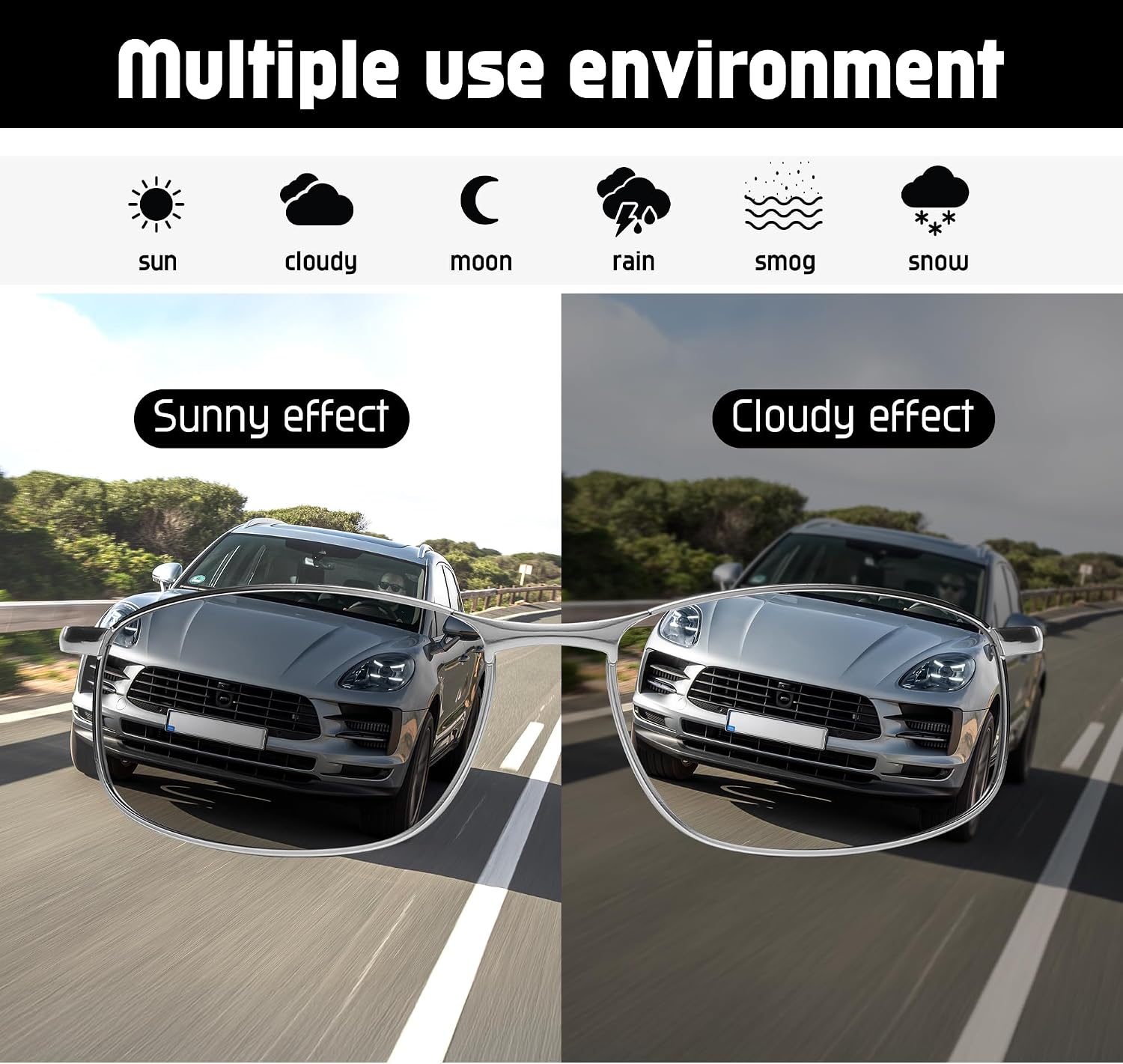 商品图片 25 | B07GSRV2H5 | FEISEDY Rectangle Polarized Square Sunglasses for Men Women B2444