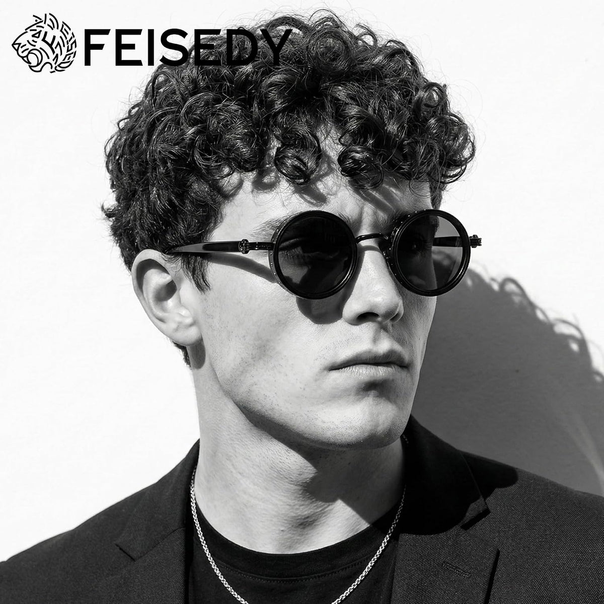 ÉÌƷͼƬ 2 | B0GG9L2R9Z | FEISEDY Adjustable Polarized Sunglasses Round ND TAC Lenses UV400 B0380