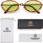 商品图片 35 | B0H2XM1HNJ | FEISEDY 90s Retro Oval Cat Eye Sunglasses UV400 Small Face B0450