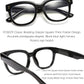 商品图片 4 | B0DBQFZT73 | FEISEDY Retro Square Thick Big Frame Blue Light Blocking Reading Glasses Anti Glare Digital Eyestrain Reader B2523