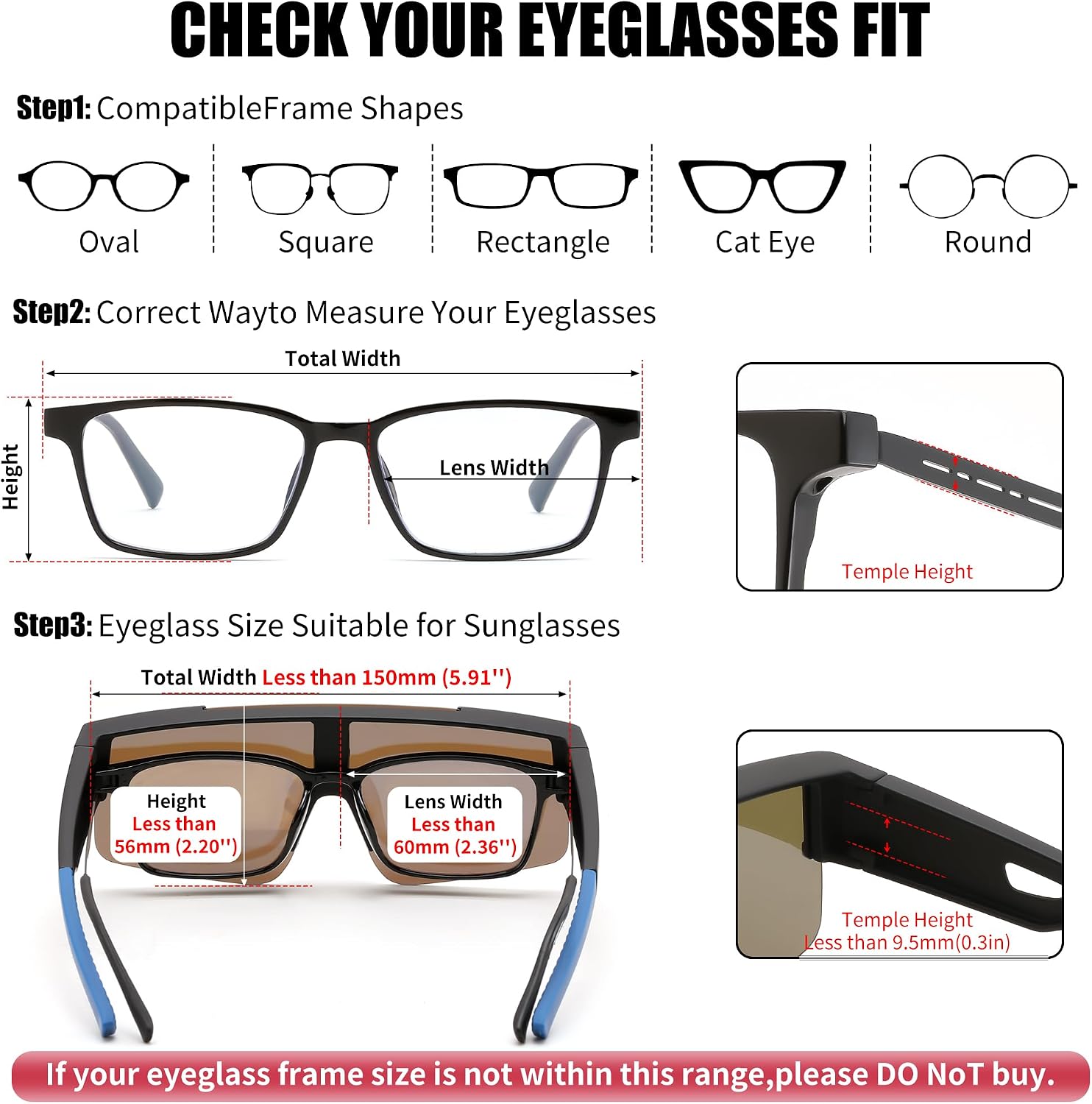 商品图片 23 | B0GGMHCCXG | FEISEDY Polarized Fit Over Glasses Sunglasses for Men Women, Sports Wrap Around for Driving Cycling Fishing B0382