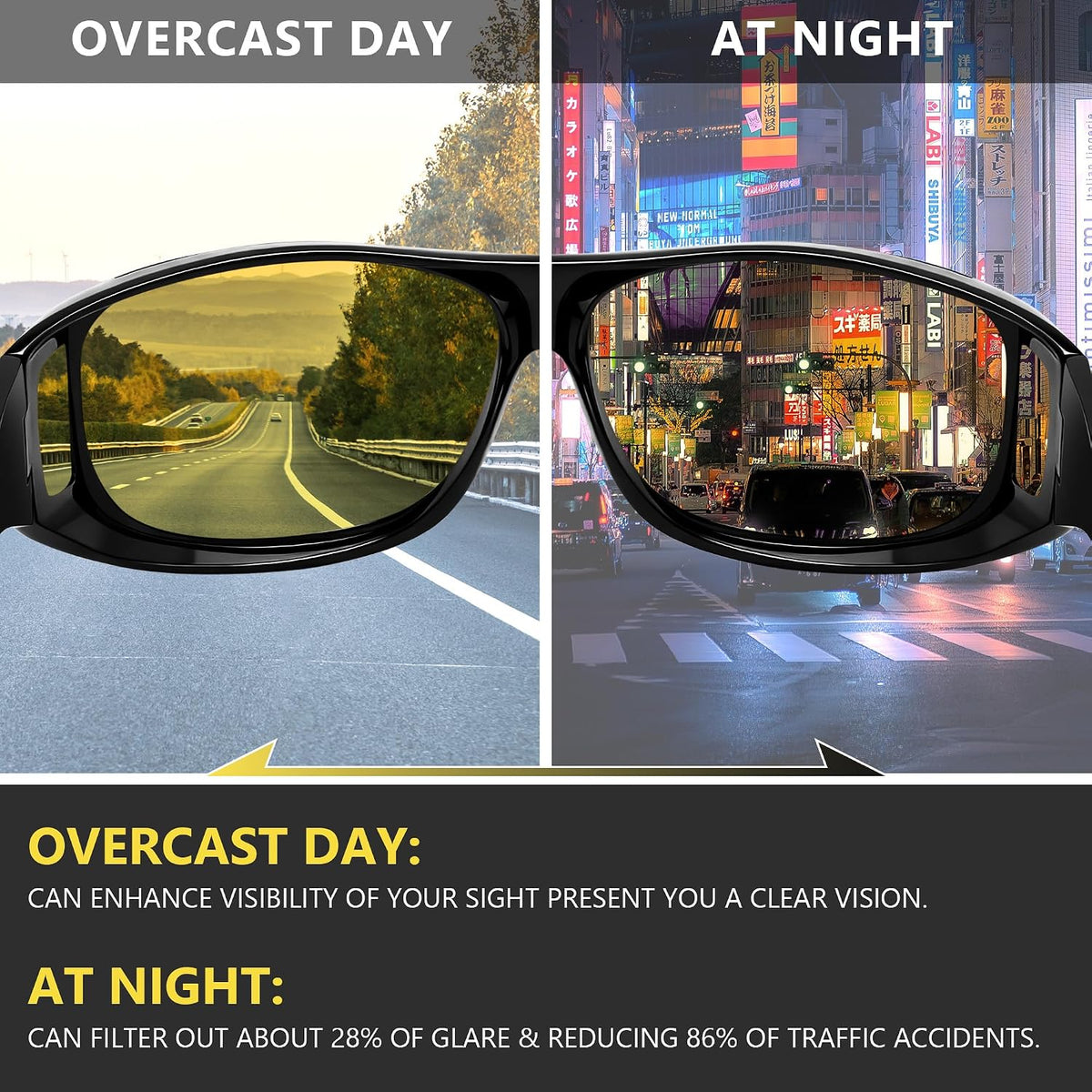 ÉÌƷͼƬ 10 | B0FWBRF3SR | FEISEDY Fit Over Glasses Sunglasses, Work Safety Goggles for Men Women, Wrap Around Sunglasses Outdoors B0343