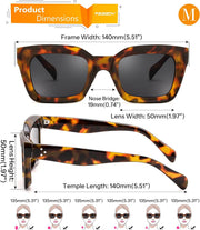 ÉÌƷͼƬ 3 | B07MNGNLNT | FEISEDY Classic Women Sunglasses Fashion Thick Square Sun Glasses B2471