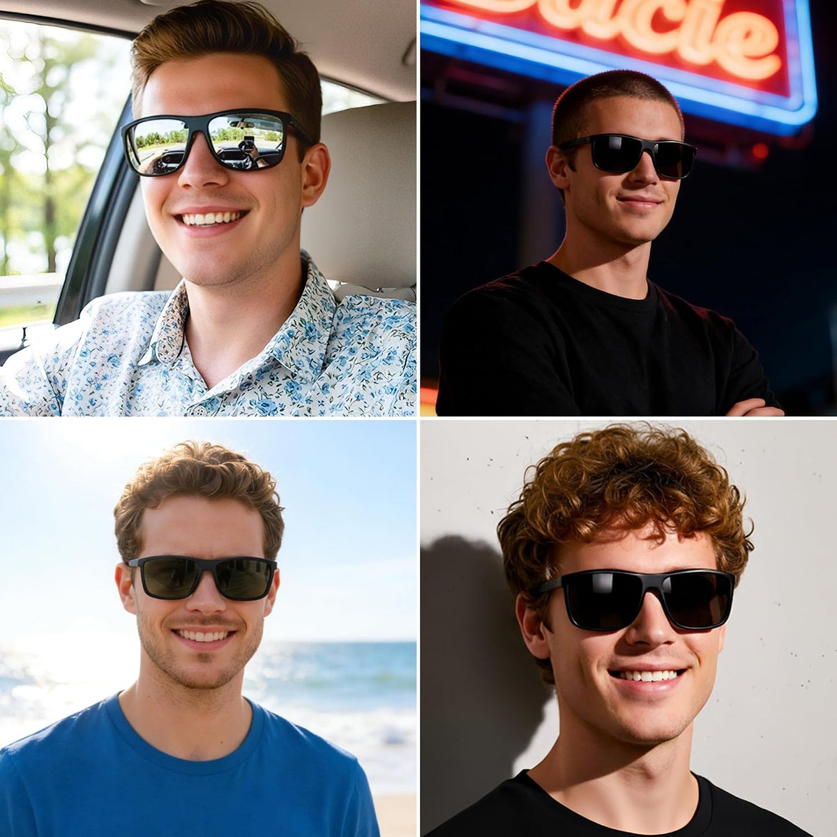 ÉÌƷͼƬ 20 | B0FPM4P9VL | FEISEDY Square Polarized Sunglasses For Men Women B0322