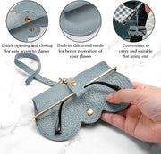 ÉÌƷͼƬ 12 | B0CFPRPTDG | FEISEDY 2Pack Soft Leather Sunglass Bag, Portable Holder Eyeglasses Case
