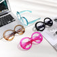 商品图片 6 | B0CQ26NQZS | FEISEDY Oversized Blue Light Blocking Glasses Women Men Retro Big Round Frame Eyewear Clear Lens Computer Glasses B2997