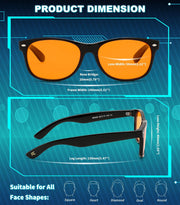 ÉÌƷͼƬ 10 | B0GK2PTMMH | FEISEDY Orange/Red Classic Blue Light Blocking Glasses for Women Men B0339