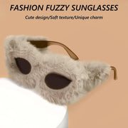 ÉÌƷͼƬ 77 | B09PN9V5N6 | FEISEDY Sunglasses Women Plush Fuzzy Soft Velvet Party Masquerade B2877