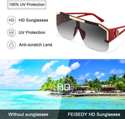 ÉÌƷͼƬ 66 | B09L4V27YS | FEISEDY Square Oversized Sunglasses for Men Women Flat Top B2765