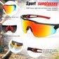 商品图片 3 | B0B2WDLNDM | FEISEDY Sports Sunglasses, with 5 Lenses for Men Women, TR90 Lightweight, Baseball Cycling Motorcycle Running Golf B2940