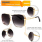 商品图片 32 | B09SDC5BD5 | FEISEDY Sunglasses Mens Women Vintage Pilot Square Trendy Metal Steampunk Fishing Driving Sun Glasses B2894