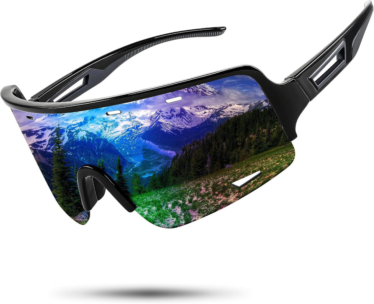 Black-blue / 76 Millimeters | B0C6M1HVP4 | FEISEDY Sports Sunglasses Cycling Glasses Baseball Glasses for Youth Teens UV400 Protection B2974