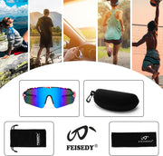 ÉÌƷͼƬ 6 | B0BQLPB8JV | FEISEDY Sports Sunglasses for Men and Women, UV400 Protection Outdoor Cycling Driving Fishing Glasses B2987