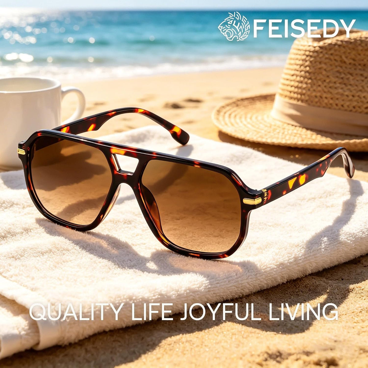 ÉÌƷͼƬ 11 | B0GTPJLQQN | FEISEDY Women Men Aviator Sunglasses UV400 Protection, Retro Trendy Square Frame for Driving Fishing Outdoor Daily B0425