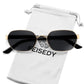 Gold Frame + Grey Lens / 54 Millimeters | B0GY43TK9M | FEISEDY Women and Men UV400 Protection Sunglasses, Polygon Square Metal Frame Retro Stylish Shades B0452