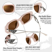 商品图片 19 | B0BV5YP1F2 | FEISEDY Retro Rectangle Sunglasses for Women Trendy Small Square Sunglasses 90s Vintage Shades B2968