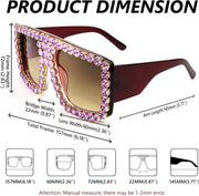 ÉÌƷͼƬ 13 | B09YHJ846J | FEISEDY Square Diamond Sunglasses for Women Retro Fashion Shiny Rhinestone Sun Glasses B2916