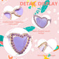 商品图片 3 | B0CDXC8YD5 | FEISEDY Heart Shaped Sunglasses for Women, Trendy Diamond Love Eyeglasses Fashion, Crystal Trim Jeweled Frame Party B2318