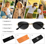 ÉÌƷͼƬ 6 | B0GVDQNHD2 | FEISEDY Oval Metal Sunglasses for Women and Men, Classic UV400 Protection Shades Retro Trendy Driving Fishing Eyewear B0430