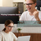 商品图片 2 | B0GV3QRRGW | FEISEDY Oval Cat Eye Blue Light Blocking Glasses for Women Clear Lens B0395