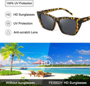 ÉÌƷͼƬ 5 | B0B9BPXGBG | FEISEDY Square Cat Eye Sunglasses Vintage Cateye Frame UV400 Protection Sunglasses B2719