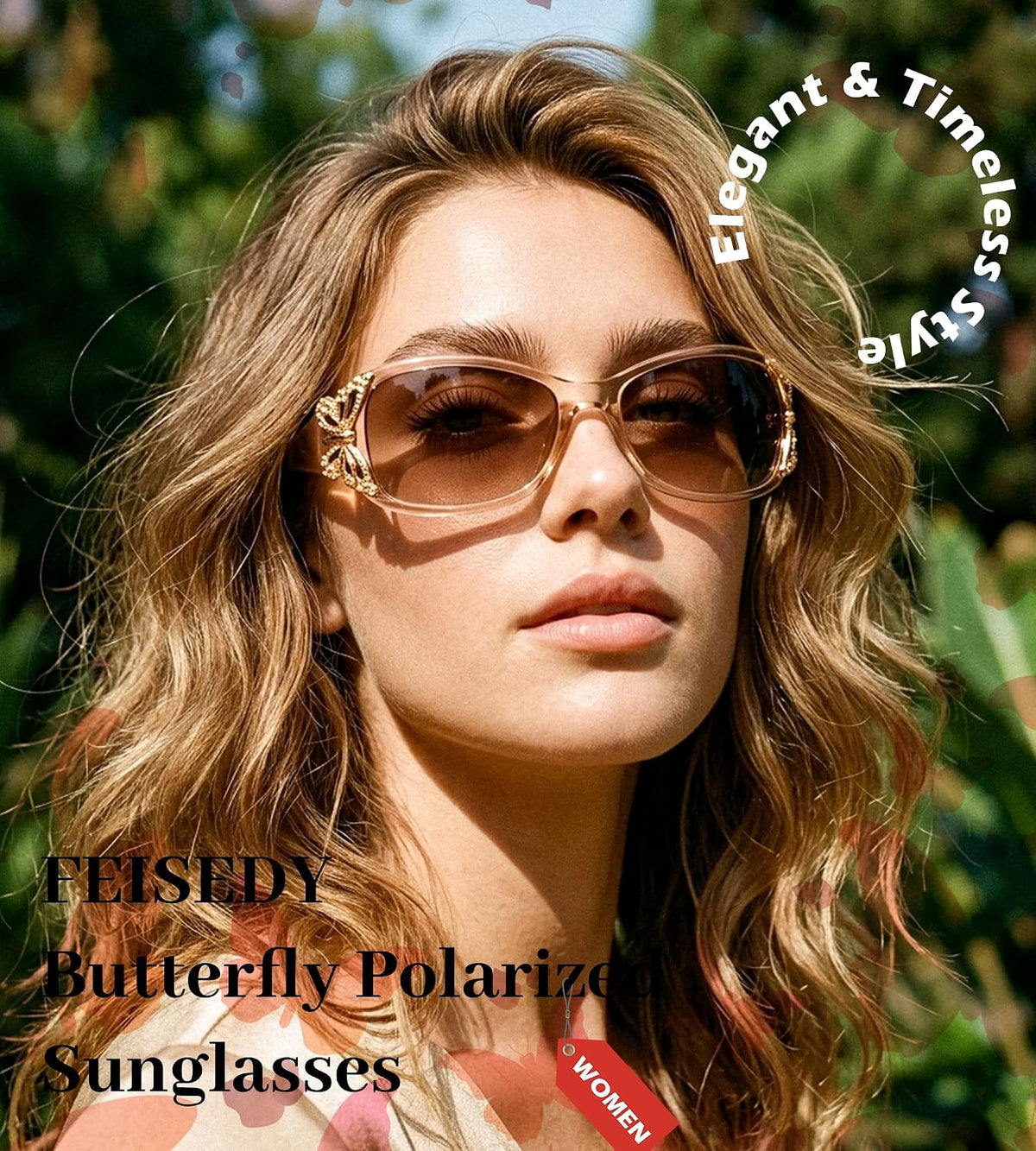 ÉÌƷͼƬ 3 | B0CNRQ7WVZ | FEISEDY Y2K Women Polarized Sunglasses Butterfly Wrap Around UV400 Shades