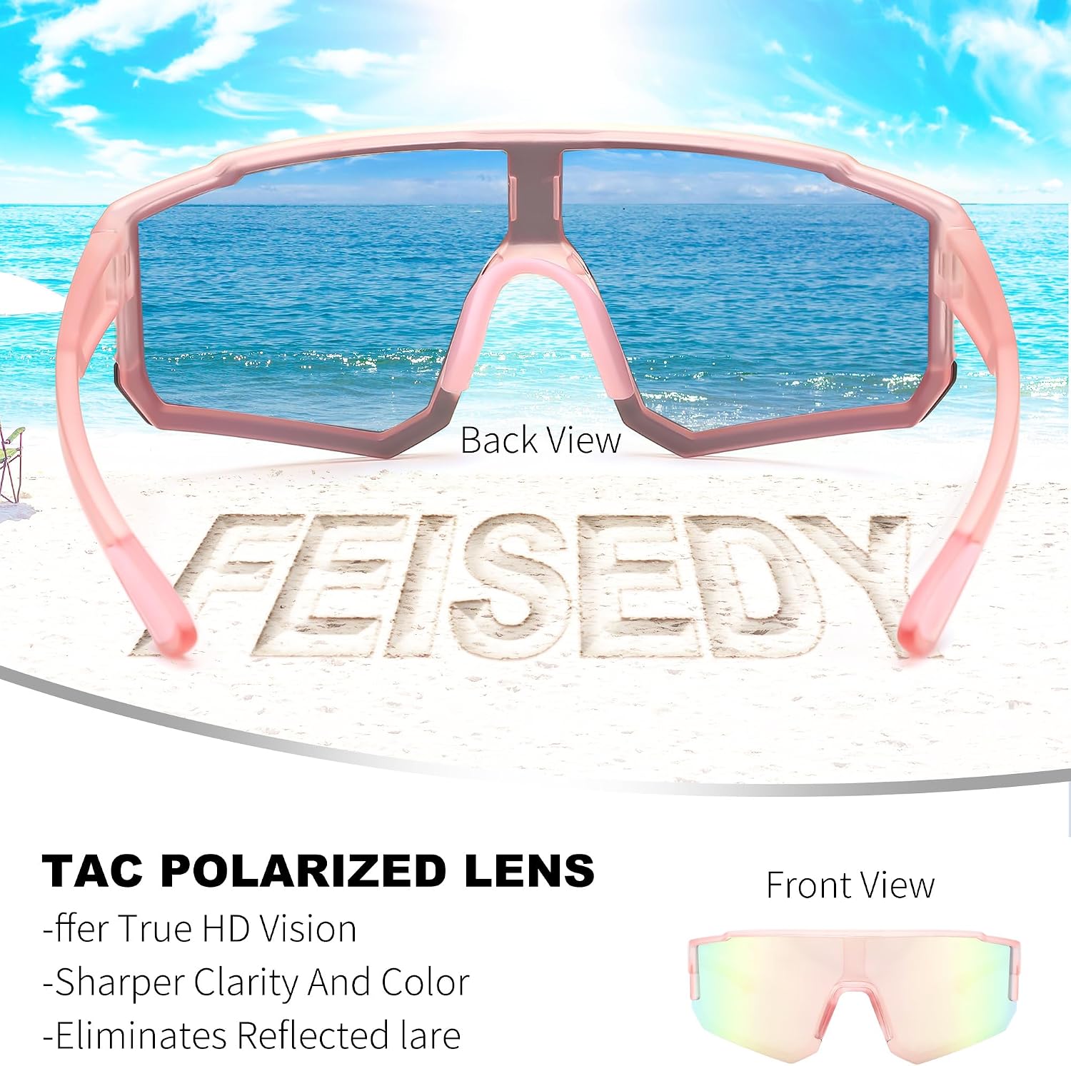 商品图片 11 | B0D95W5582 | FEISEDY Kids Sunglasses Youth Baseball Polarized Sunglasses Sports Lightweight TR90 Frame Boys Girls Cycling B0213